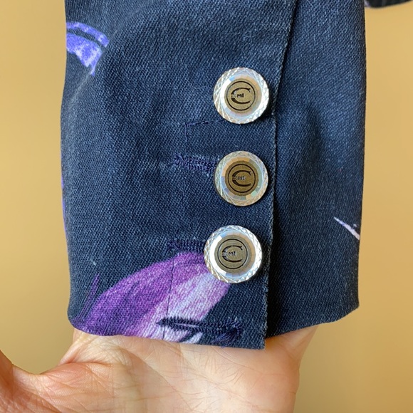 Just Cavalli Feather Print Denim Jacket - Picture 10 of 12